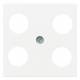 Jung A561-4SAT1WW Abdeckung Hirschmann 4Loch für SAT-TV Serie A/AS alpinweiß