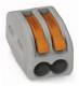 WAGO 222-412 2-L connecting clamp with actuating levers 0.08-2.5mm² gray