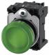 Siemens 3SU11566AA401AA0 indicator light 22mm round green lens smooth AC 230V