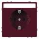 Merten MEG2302-6006 SCHUKO-Steckdose Sonderstromkr. Schrift BRS StK rubinrot