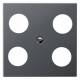 Jung A561-4SAT1ANM cover Hirschmann 4 holes for satellite TV series A anthracite matt