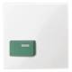 Merten 451519 central plate for stop button green polar white glossy system M