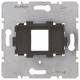 Berker 454201 support plate with black mount, 1-gang for modular jacks