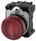 Siemens 3SU11566AA201AA0 indicator light 22mm round red lens smooth AC 230V