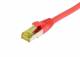Patchkabel RJ45, CAT6A 500Mhz, 25m, rot, S-STP(S/FTP), TPE/LSZH(Ultraflex), AWG26, mit CAT7 Rohkabel, Synergy 21