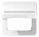 Jung CD590BFNAKLWW UP / WD hinged lid with label, CD BF 590 NA WW KL alpine white shatterproof
