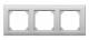 Merten 488360 M-PLAN II-Rahmen 3fach bündiger Einbau aluminium