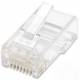 INTELLINET 502399 100er-Pack Cat5e RJ45-Modularstecker UTP, 3-Punkt-Aderkontaktierung, für Massivdraht, 100 Stecker pro Becher