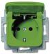 Busch Jaeger 2CKA002013A5471 BJ 20 EUKB-13-212-101 SCHUKO socket insert gn RAL6032 SI/Reflex