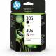 HP 305 2-PACK TRI-COLOR/BLACK