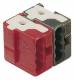 Hager TG008 bus terminal plug red / black , tebis TS 2-pole