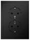 Berker 47742245 Doppelsteckdose SCHUKO m Abdeckplatte Berker R.3 schwarz
