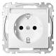 Merten MEG2302-0419 SCHUKO-Steckdose BRS mit Schriftfeld StK polarweiß System M