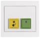 Berker 52057009 shutdown/presence button with frame K.1 polar white glossy