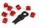 ALLNET ALL-TP-RJ45-Blocker-10PCS TP-Stecker TP/RJ45 Blocker Rot 10er Pack mit 1x Sicherheitsschlüssel, Staubschutzkappe, Netzwerk-Schutzschloss