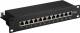 Goobay 93796 CAT 6a 10-Zoll Patch Panel, 12 Port - STP geschirmt, Schwarz
