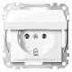 Merten MEG2311-0325 SCHUKO-Steckdose StK mit Klappdeckel aktivweiß glänzend System M