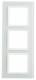 Berker 10136909 polar white glass frame 3-fold, 1013 69 09 B.7