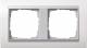 GIRA 0212806 Rahmen 2f reinweiß Event für Farbe alu