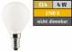 Muellerlicht ETT-1451905 LED Filament Tropfenlampe, E14, 4W, 470lm, 2700K, warmweiß, matt