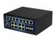 ALLNET Switch industrial full managed Layer2+ 20 Port • 20x GbE • PoE Budget 240W • 8x PoE at • 8x GbE • 4x SFP • DIN • Lüfterlos • ALL-SGI8120PM