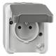 Merten MEG2500-8029 socket insert, light gray m.Schutzkont. u.Kl. AQUASTAR