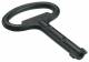 HAGER MES-SDB3 key to Dorn, f.Doppelbart 3mm