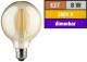 Muellerlicht ETT-1451920 LED Filament Globelampe, E27, 8W, 900lm, 2000K, warmweiß, dimmbar, gold