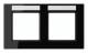 Jung AC5820BFNASW frame 2-fold lettering horizontally broken. A creation black