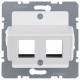 Berker 146309 Cover Modular Jack 2-f. , Module 2 polar white