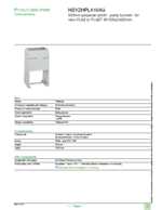 Datasheet for Schneider Electric NSYZHPLA104G, EAN: 3606480777844