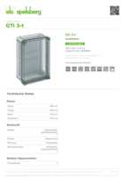 Datasheet for Spelsberg 01000301, EAN: 4013902050277