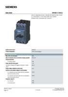 Datasheet for Siemens 3RV20111KA10, EAN: 4011209712508