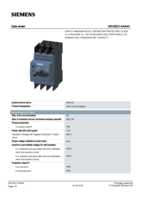 Datasheet for Siemens 3RV20214AA40, EAN: 4011209767126