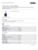 Datasheet for Phoenix Contact 3201961, EAN: 4017918117412