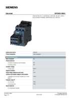 Datasheet for Siemens 3RT20281BB44, EAN: 4011209837911