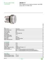 Datasheet for Schneider Electric ZB4BW17, EAN: 3389110120127