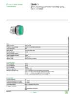 Datasheet for Schneider Electric ZB4BL3, EAN: 3389110887792
