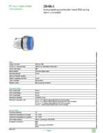 Datasheet for Schneider Electric ZB4BL6, EAN: 3389110887822
