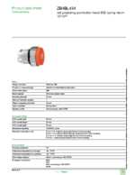 Datasheet for Schneider Electric ZB4BL434, EAN: 3389110887853
