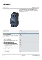Datasheet for Siemens 3RV24111AA20, EAN: 4011209767300