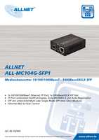 Datasheet for Allnet ALL-MC104G-SFP1, EAN: 4038816102461