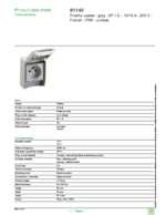 Datasheet for Schneider Electric 81140, EAN: 3303430811404