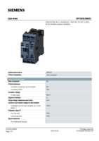 Datasheet for Siemens 3RT20282BB40, EAN: 4011209833920