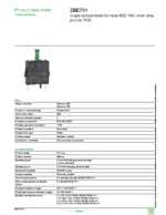 Datasheet for Schneider Electric ZBE701, EAN: 3389110089516