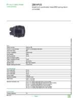 Datasheet for Schneider Electric ZB5AP2S, EAN: 3389110999372