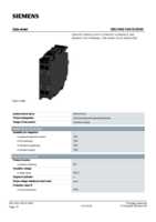 Datasheet for Siemens 3SU14001AA103DA0, EAN: 4011209951006