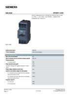 Datasheet for Siemens 3RV20211JA20, EAN: 4011209902985