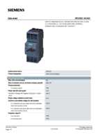 Datasheet for Siemens 3RV20214CA20, EAN: 4011209724464