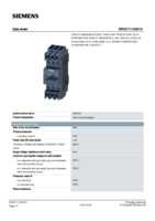 Datasheet for Siemens 3RV27110HD10, EAN: 4011209767539
